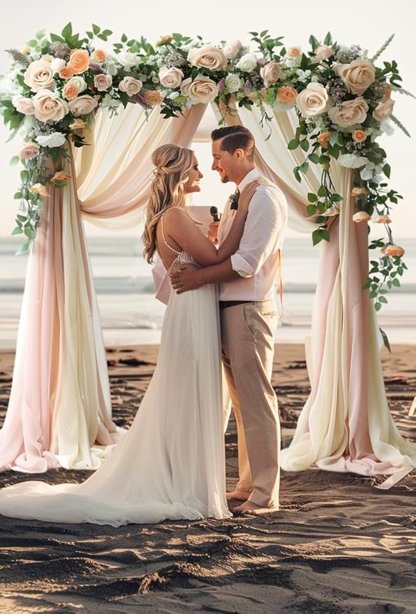 Gold Square Wedding Arch 6.6FTx6.6FT Backdrop Stand Metal Balloon Arch Stand Garden Arbor Frame for Wedding Birthday Party Baby Shower Photo Booth Background Decoration