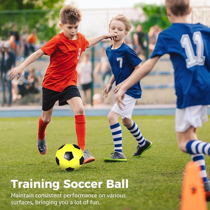 OMISTAR 12 Pack Soccer Balls Bulk Size 5 with 2 Air Pumps - Deflated Multicolor Training Footballs for Indoor/Outdoor Youth Adult Training, School Sports, Party Favors Gifts