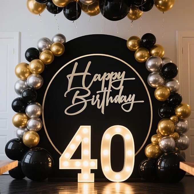 Wooden Happy Birthday Background Sign - Happy Birthday Unfinished Large Wood Sign Decorations, Home Door Wall Birthday Party Decor Photo Props (Wooden Happy Birthday Background 2)