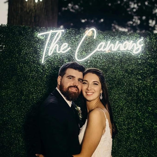 Custom Neon Sign Wedding, Binager Customize LED Neon Name Sign Decoration, Dimmable/RGB Light Sign Personalized for Shower Reception Birthday Event Business Shop Bar Backdrop Bedroom Wall Decor Gifts