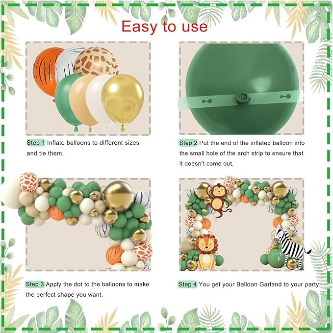 Wild One Birthday Decorations,Jungle Safari Animal Theme First Birthday Decorations Baby Shower Party Supplies for Boy Girl Photo Banner, Balloon Box, Balloons Garland, High Chair Banner, Backdrop