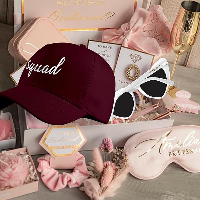 LADY&HOME Bachelor/Bachelorette Party Baseball Hats Set, Embroidered Adjustable Cotton Truck Caps