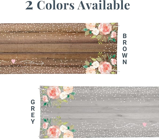Let's Make Memories Personalized Banner - Wedding, Anniversary, Engagement Party Decorations - Customized Banner - Any Text - Indoor/Outdoor Vinyl - Rustic Celebration - Brown - 10 ft