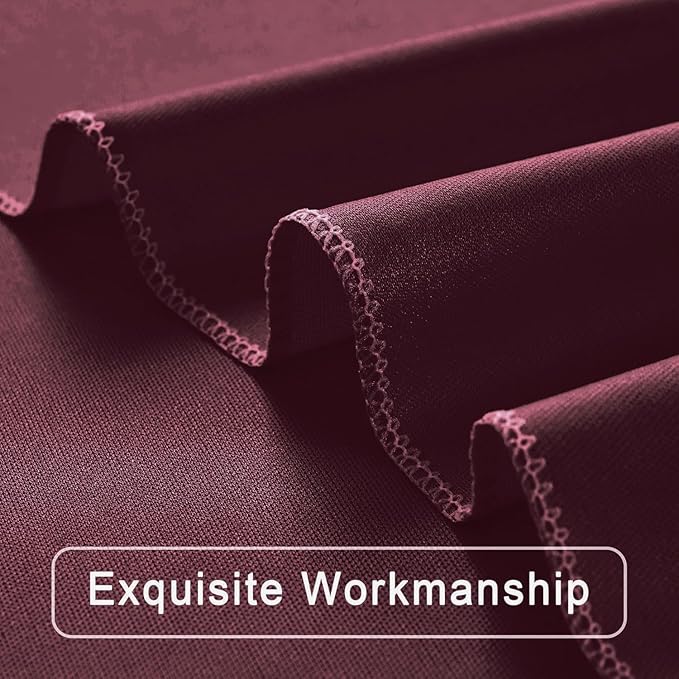 10 ft x 10 ft Wrinkle Free Maroon Backdrop Curtain for Parties, Polyester Burgundy Photo Backdrop Drapes 2 Panels 5x10ft for Baby Shower Wedding Birthday Party Engagement Ceremony Decoration