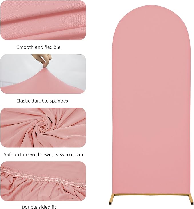 3-Piece Arch Cover Bundle – 7.2FT, 6.6FT & 6FT Stretch Spandex Backdrop Set – Wedding, Birthday & Photo Booth Arch Covers for Every Event