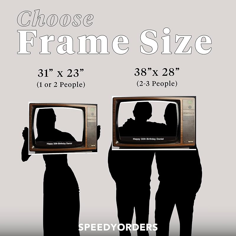 Custom Retro TV Set Photo Booth Prop, Personalized Social Media Television, Telly Screen Photobooth, Retro Selfie Frame, Home Decorations, Birthday Party Supply TV Show Frame