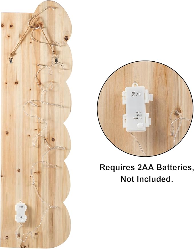 Glitzhome 42" Lighted Wooden Easter Porch Sign with Timer, Stacked Eggs Vertical Welcome Sign for Front Door Indoor Outdoor Spring Easter Party Decor