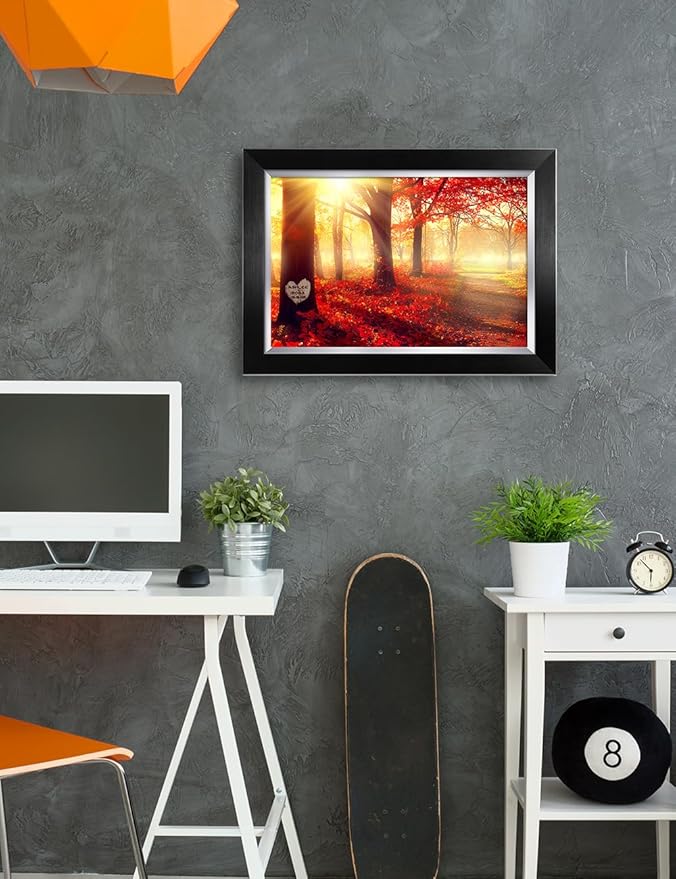 IPIC - You Are My Sunshine, Personalized Artwork with Names and Date on for Home Decor, Customized Gift for Anniversary,Wedding,Birthday and Holidays. Picture size: 18x12, Framed Size: 21x15