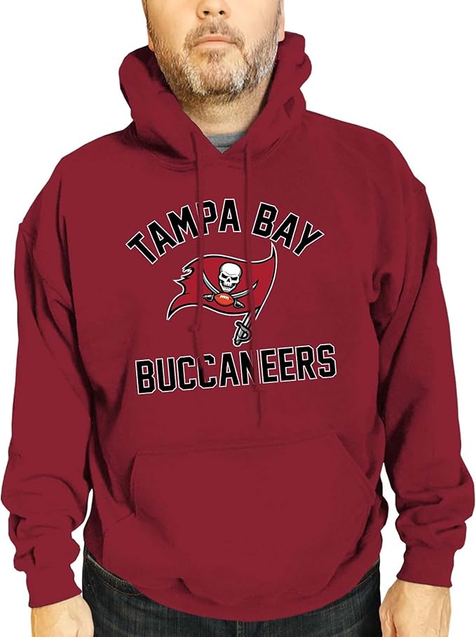 Team Fan Apparel NFL Adult Gameday Hooded Sweatshirt - Poly Fleece Cotton Blend - Stay Warm and Represent Your Team in Style