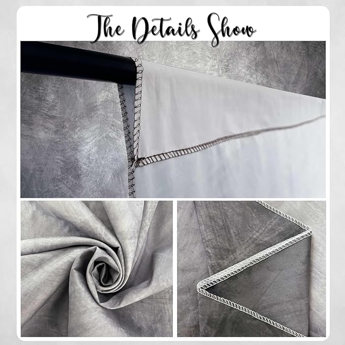 Abstract Professional Photography Backdrop for Portrait Photo Props Booth Background Photoshoot Studio with Polyester Fabric Roller Pocket on Top (6x8ft,Grey,No Stand)