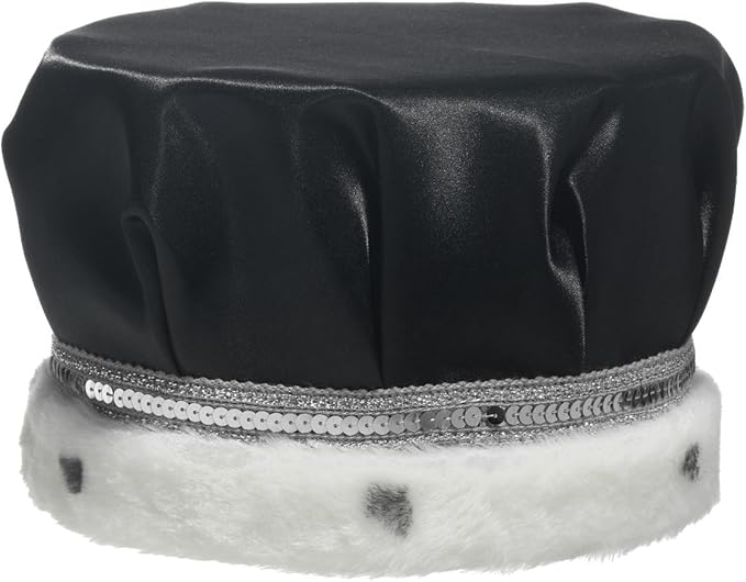 Anderson's Satin Crown with Silver Trim and Faux Fur, King Crown For Prom, Homecoming, Royalty, Mardi Gras, Birthday, Party