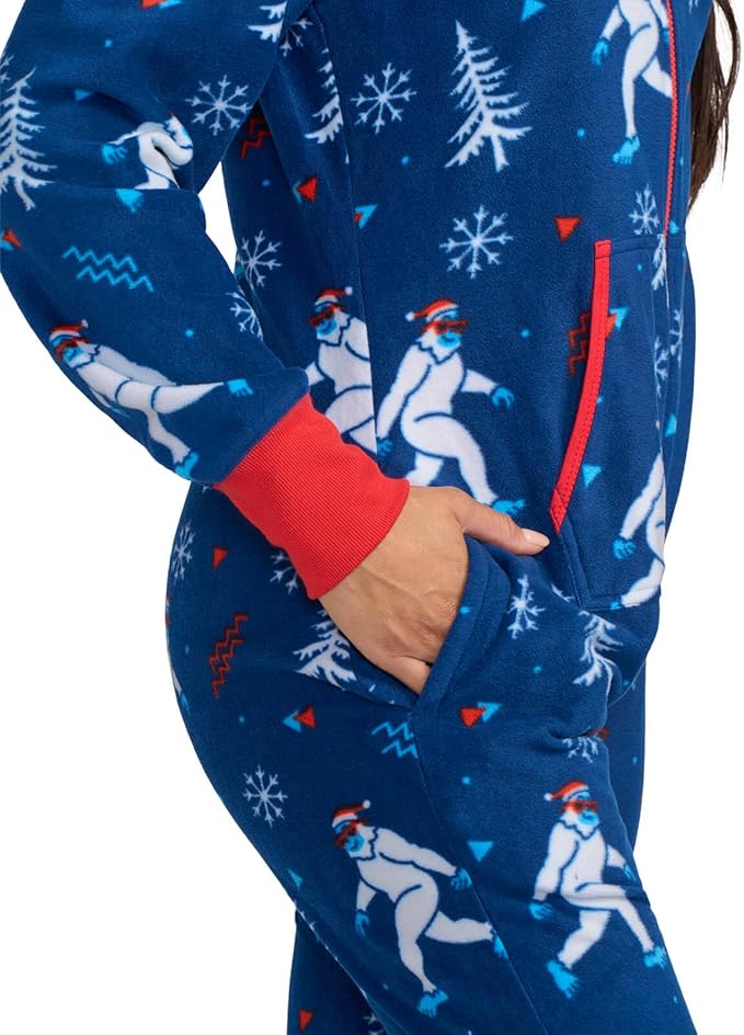 Tipsy Elves Christmas Onesies for Adults - Comfy Unisex Matching Holiday Jumpsuits with Convenient Pockets