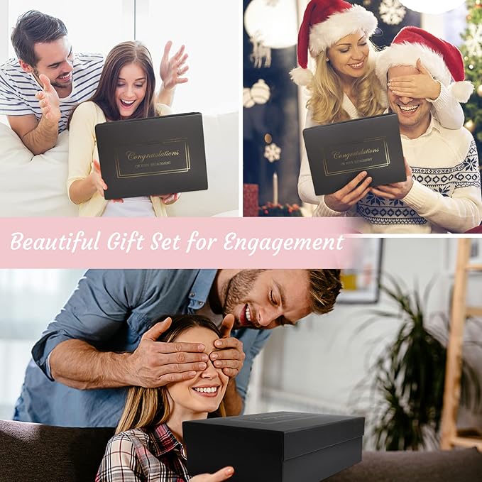 Engagement Gifts for Couples, Engagement Gifts for Newly Engaged Couples, Cool Wine Engaged Tumbler Gift Set, Fiance Fiancee Gifts for Him and Her Girlfriend Boyfriend, Newlywed Wedding Gifts