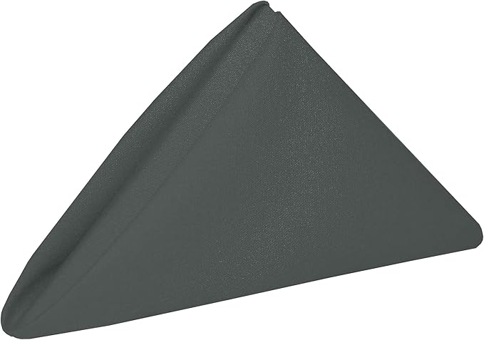 Ultimate Textile Cotton-Feel Charcoal Cloth Napkins - 17" x 17" (Set of 60) Washable Dining Quality Polyester, Wrinkle & Stain Resistant