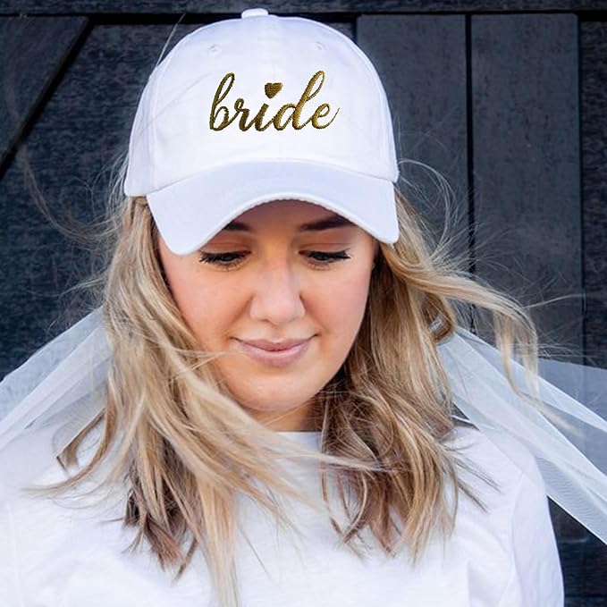LADY&HOME Bachelor/Bachelorette Party Baseball Hats Set, Embroidered Adjustable Cotton Truck Caps
