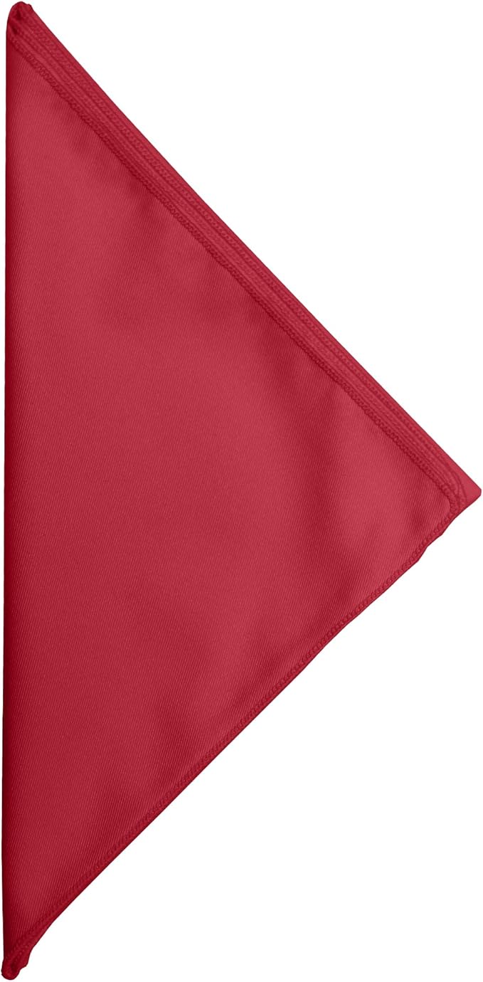 Ultimate Textile Poly-Cotton Twill Red Cloth Napkins - 17" x 17" (Set of 120) Washable Lunch Napkins for Weddings Restaurants Parties