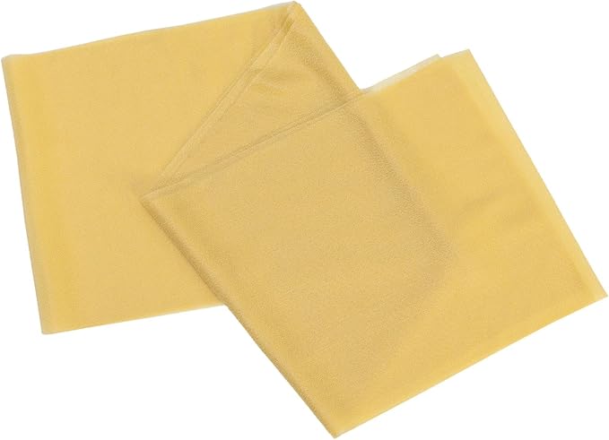 VDS Pack of 250, Gold, Sheer Chiffon Chair Sashes Bows Chair Cover Back Tie Ribbon for Wedding Birthday Baby Shower Engagement Ceremony Event Party Banquet Restaurant Dining Chair Decoration