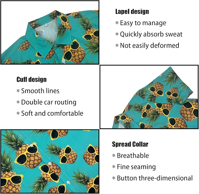 Men's Hawaiian Shirt and Shorts Set 2 Piece Beach Outfits with Bucket Hats for Beach Days and Summer Vibes