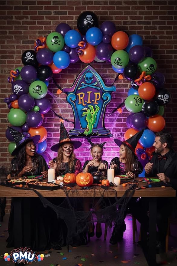 PMU 25 Pc Halloween R.I.P. Tombstone 36 Inch Jumbo Mylar-Foil Balloon