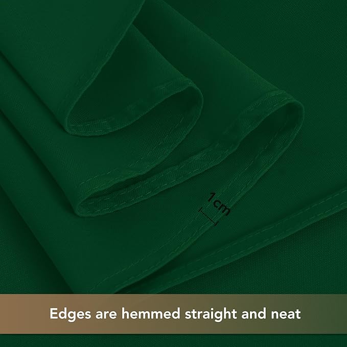 sancua Tablecloths for 8 Foot Rectangle Tables, 6 Pack - Washable Polyester Fabric Table Cloth for Chirstmas Party, Birthday, Banquet Reception, 60x120 Inch Hunter Green