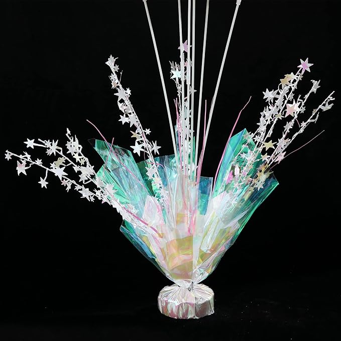 6 Set Pastel Birthday Decorations Rainbow Party Table Balloons Centerpiece Stand Kit for Girls Baby Shower Birthday Party Wedding Graduation Prom Unicorn Theme Table Decorations