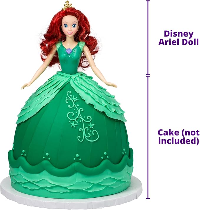 DecoPac Disney Princess Doll Signature Cake DecoSet Cake Topper, Ariel, 11"
