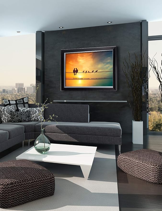 IPIC - We Are Family Personalized Artwork with Names, Customized Gift for Anniversary. Giclee Wall Art with High Grade Frame. Picture Size: 30x20,Total Size:33X23