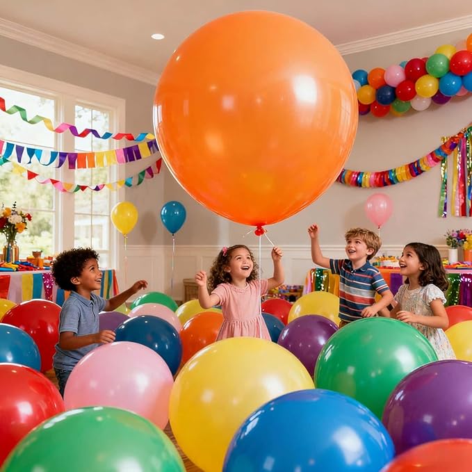 200 Pack 18 Inch Latex Balloons - 18 Colors, Bulk Balloon Decor for Birthdays, Weddings & All Party Events