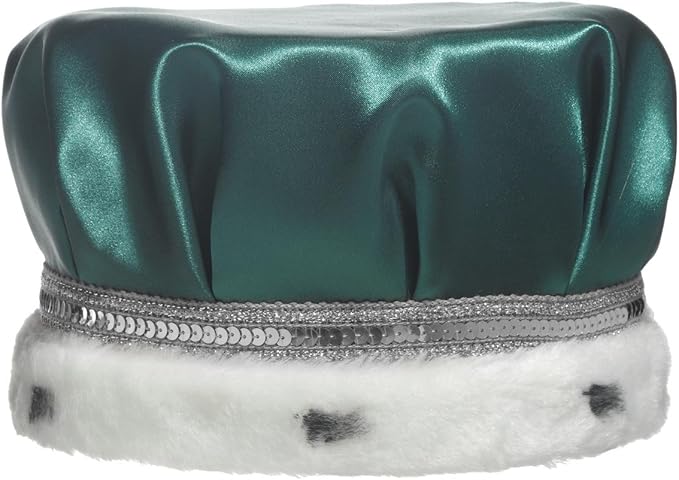 Anderson's Satin Crown with Silver Trim and Faux Fur, King Crown For Prom, Homecoming, Royalty, Mardi Gras, Birthday, Party