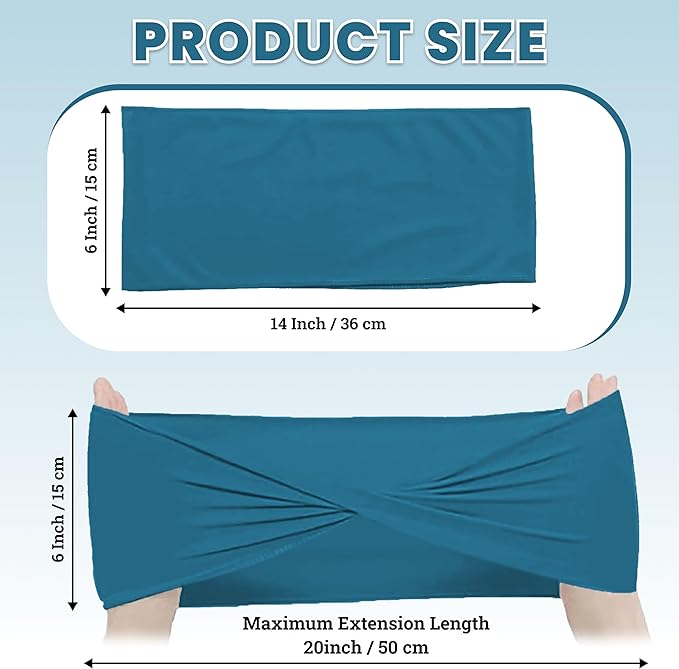 VDS Pack of 50 PCS | Dark Teal | Spandex Chair Sashes Bows Without Buckle | Stretch Elastic Banquet Universal Folding Chair Band Tie with for Wedding Party Conference Celebration Event Decoration