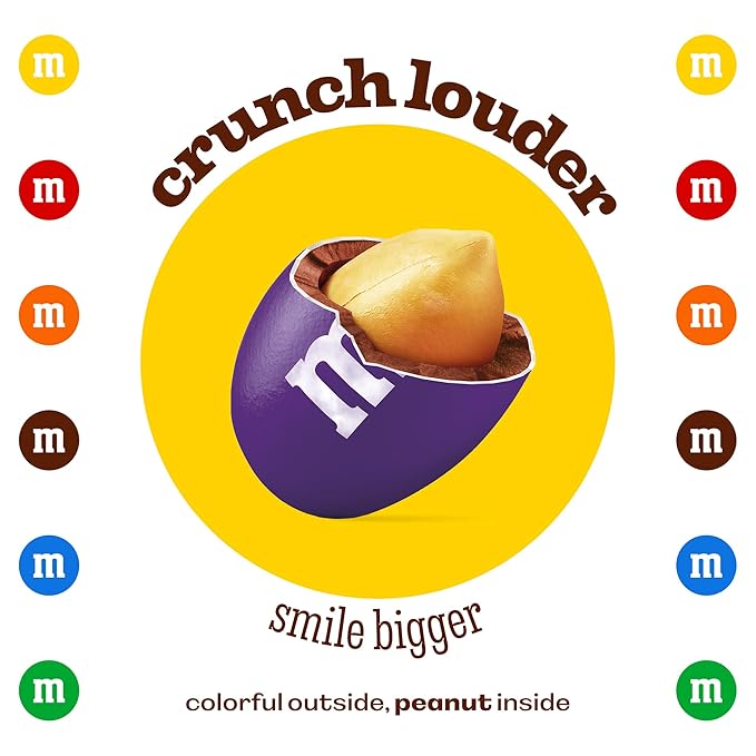 M&M’S WORLD Peanut Purple Chocolate Candy-2lbs of Bulk Candy in Resealable Pack for Easter,Candy Buffet,Birthday Parties,Theme Meetings,Candy Bar,Sweet Stuff for DIY Party Favors or Edible Decoration