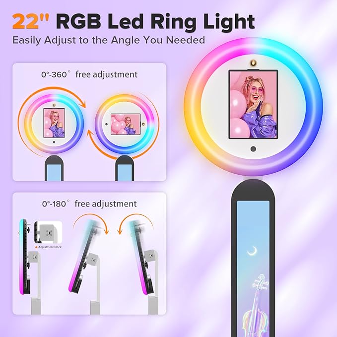 Portable Photo Booth Machine for iPad 10.2in 10.9in 11in 12.9in 13in, Software Remote Control Selfie Photobooth Logo Custom with Light Ring Flight Case