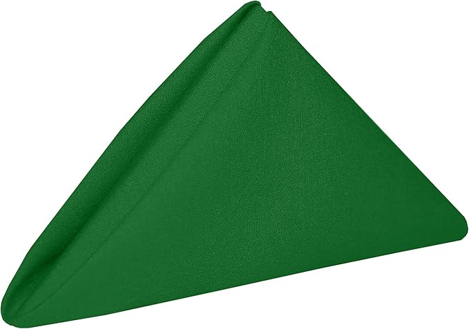 Ultimate Textile Cotton-Feel Kelly Cloth Napkins - 17" x 17" (Set of 36) Washable Dining Quality Polyester, Wrinkle & Stain Resistant