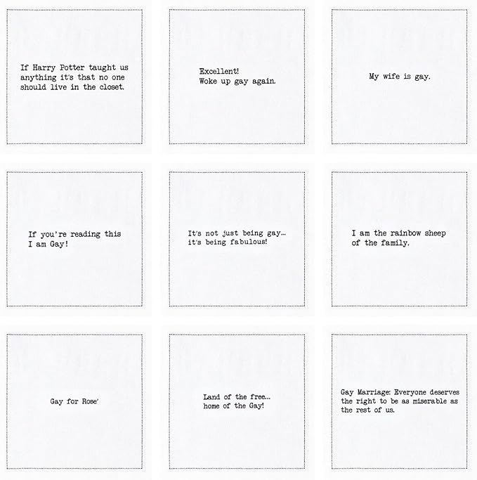Five Star Funny Pride Quotes | White Cotton Cocktail Napkins | 50 Luxury Disposable Beverage Napkins with Witty Bar Quotes | Drink Napkins for Parties, Bars, Weddings & Game Nights