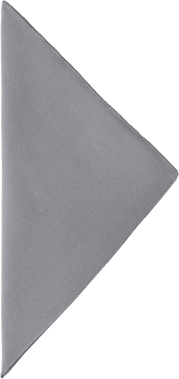 Ultimate Textile Cotton-Feel Gray Cloth Napkins - 17" x 17" (Set of 24) Washable Dining Quality Polyester, Wrinkle & Stain Resistant