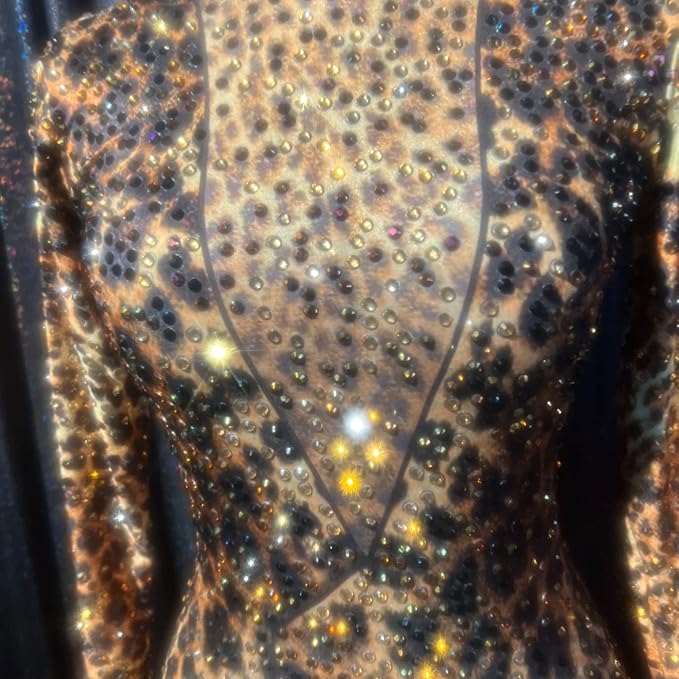 Full Rhinestone Jumpsuit Sexy Birthday Burlesque Women Leotard Drag Queen Team Costume Pole Dance Festival Outfit