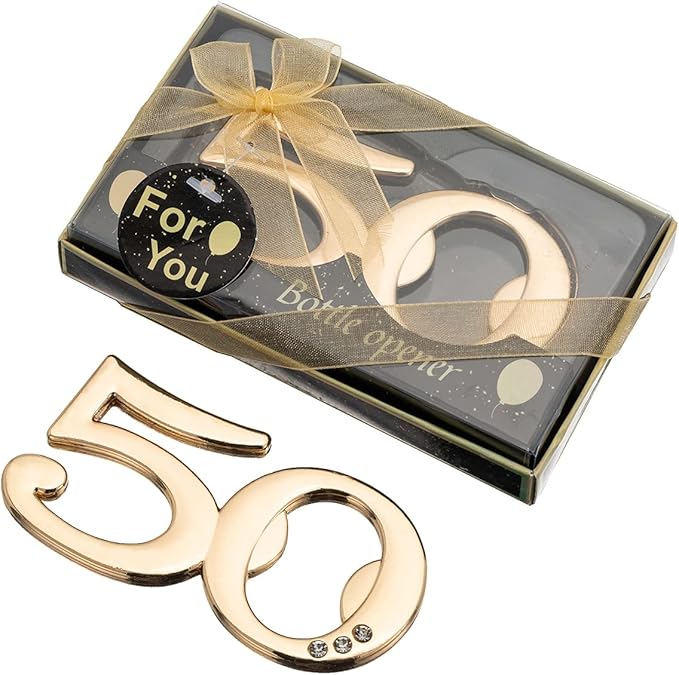 24PCS Latest 50 Bottle Openers for 50th Birthday Party Favors or 50th Wedding Party Gifts 50th Birthday Party Gifts Souvenirs Decorations for Guests