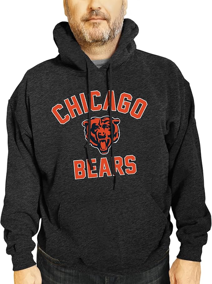 Team Fan Apparel NFL Adult Gameday Hooded Sweatshirt - Poly Fleece Cotton Blend - Stay Warm and Represent Your Team in Style