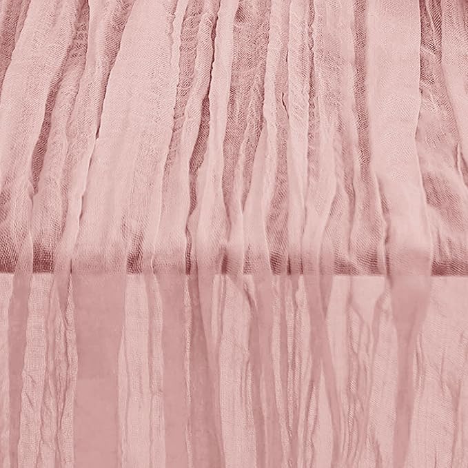 10 Pack Blush Pink Cheesecloth Table Runner 35x120 Inch 10Ft Rustic Gauze Cheese Cloth Table Runner Sheer Cheesecloth Table Runners for Wedding Party Bridal Shower Decoration