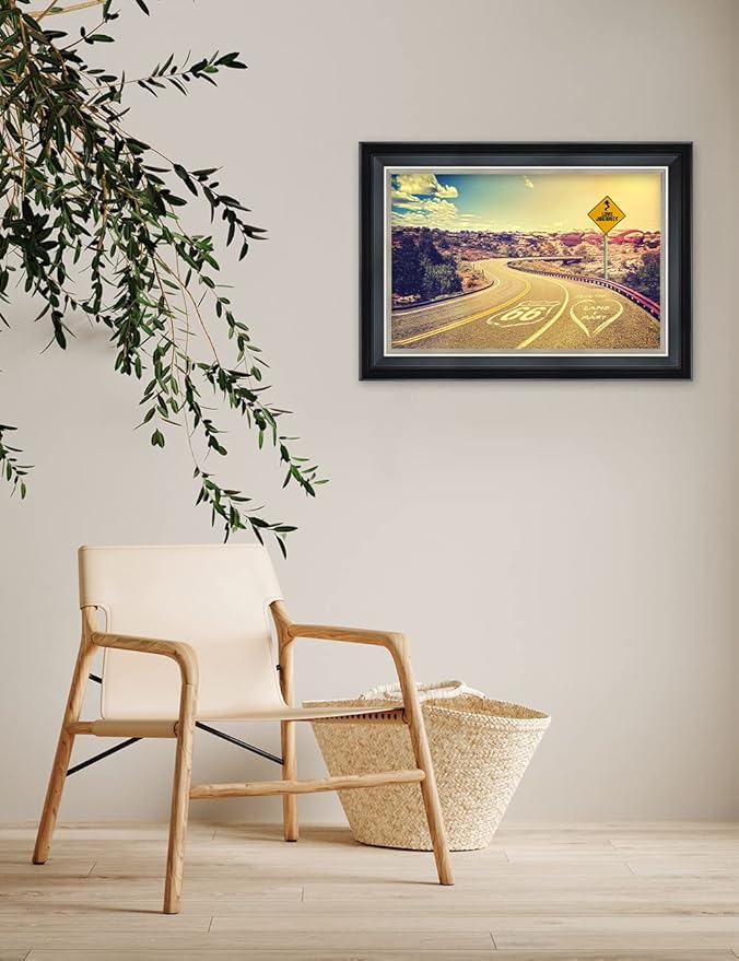IPIC - Love Journey Personalized Framed Wall Art with Names and Date on, Giclee Prints with Solid Wood Frame, Customized Gift and Memorial Gifts for Wedding Anniversary.