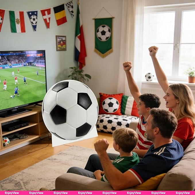 Soccer Cardboard Cutout, 6FT Life Size Cutouts Decor for Sports Themed Party Backdrop, Photo Booth Props, Birthday Table Centerpieces, Soccer Game Stand Up Display