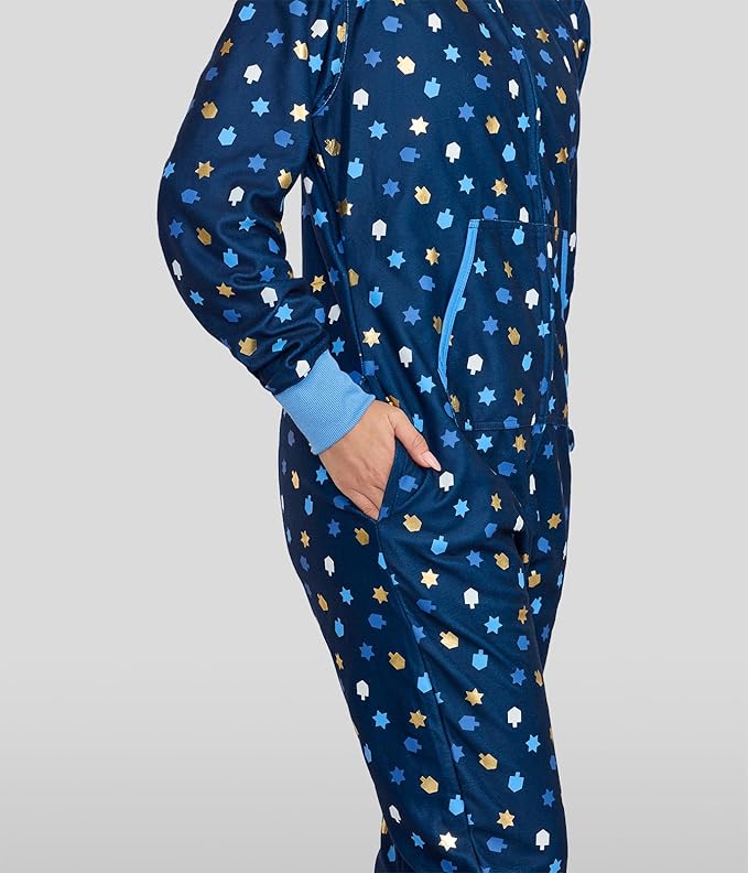 Tipsy Elves Christmas Onesies for Adults - Comfy Unisex Matching Holiday Jumpsuits with Convenient Pockets