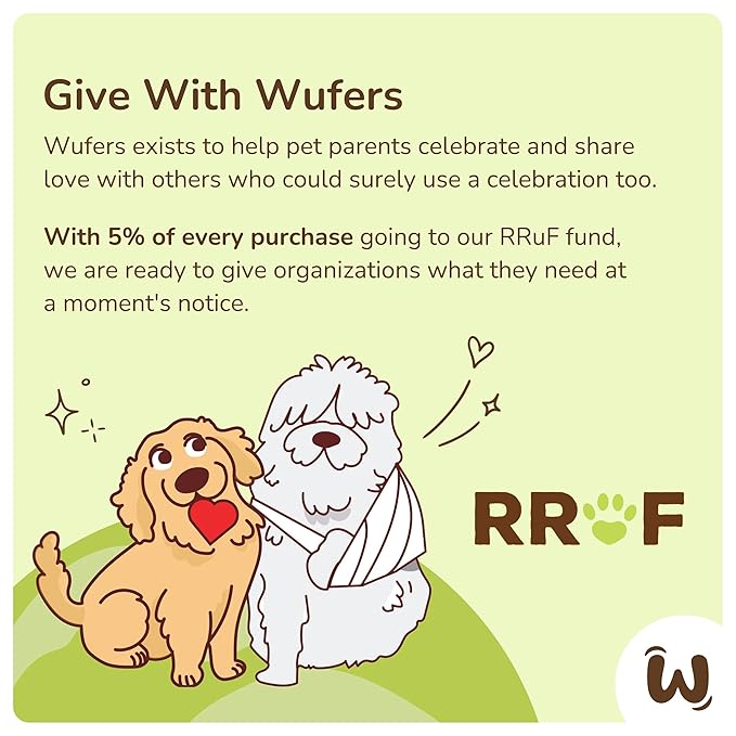 Wufers Birthday Boy Cookie Box | Gifts for Dogs | Gourmet-Decorated Treats | Made with Locally Sourced Ingredients (Red - Birthday Girl)