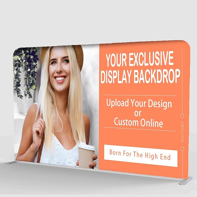 Custom Tension Fabric Display Backdrop, Step and Repeat Stand Banner For Events, Trade Show,Display Backdrop Booth, Weddings And Advertising
