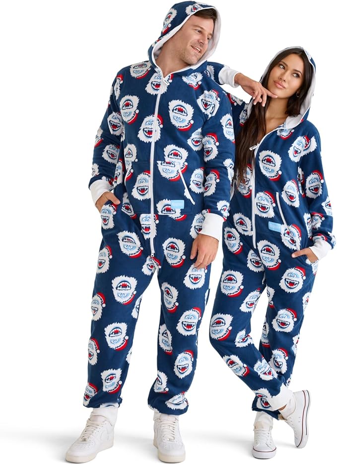 Tipsy Elves Christmas Onesies for Adults - Comfy Unisex Matching Holiday Jumpsuits with Convenient Pockets