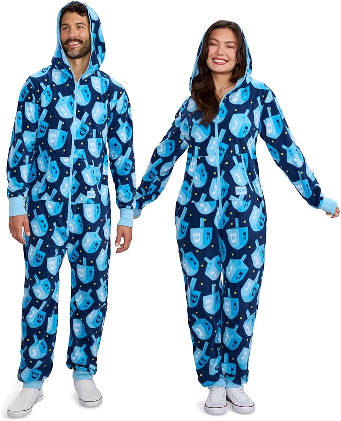 Tipsy Elves Christmas Onesies for Adults - Comfy Unisex Matching Holiday Jumpsuits with Convenient Pockets