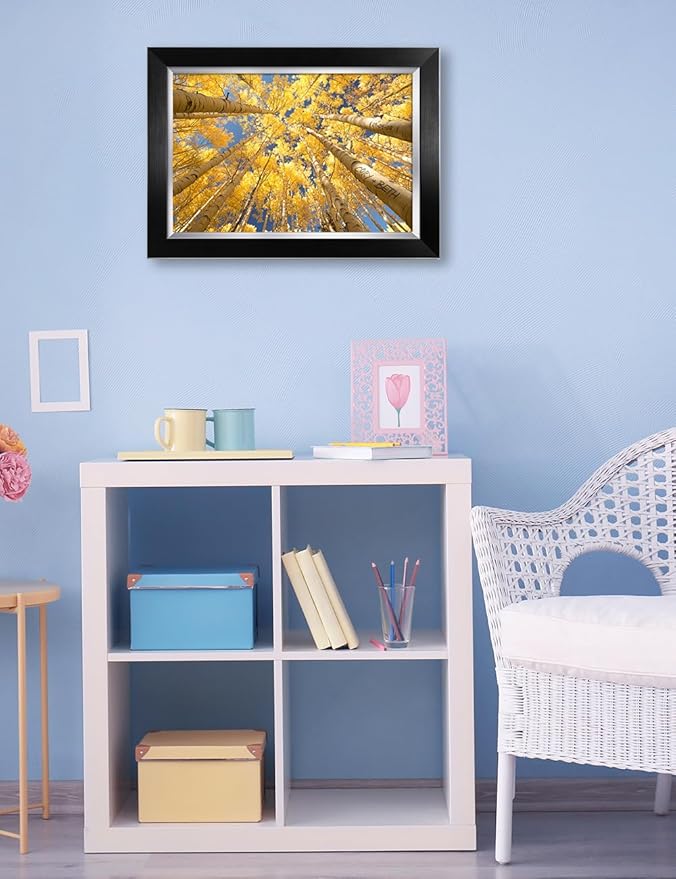 IPIC - Fall in Love, Personalized Artwork with Names and Date on for Home Decor, Customized Gift for Anniversary,Wedding,Holidays. Picture size: 18x12, Framed Size: 21x15