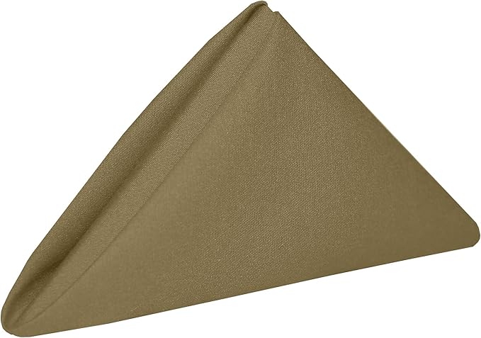 Ultimate Textile Cotton-Feel Camel Cloth Napkins - 17" x 17" (Set of 120) Washable Dining Quality Polyester, Wrinkle & Stain Resistant