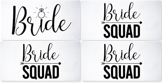 4 Pack Bride Squad Towel for Beach Bachelorette Party - Classic Design for Bridesmaids to Match Bride to Be - Team Bride Tribe Bachelorette Party Towels - 60"x30"