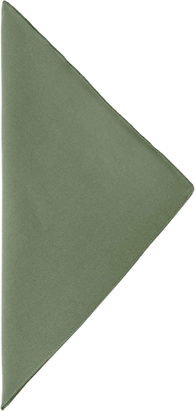 Ultimate Textile Cotton-Feel Army Green Cloth Napkins - 17" x 17" (Set of 60) Washable Dining Quality Polyester, Wrinkle & Stain Resistant